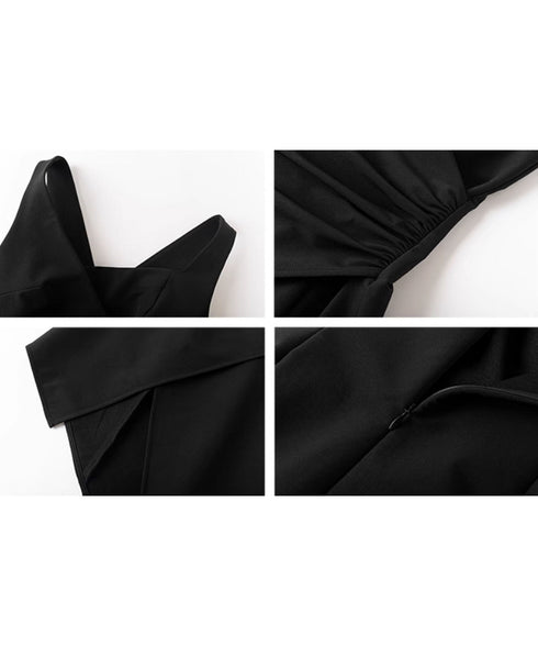 Diagonal Cut Dress